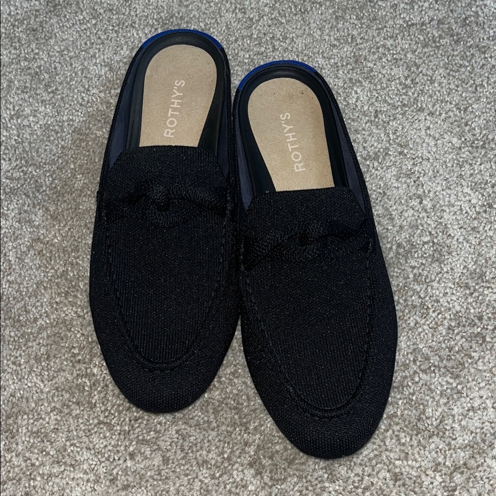 Rothy's Black Loafer Mule